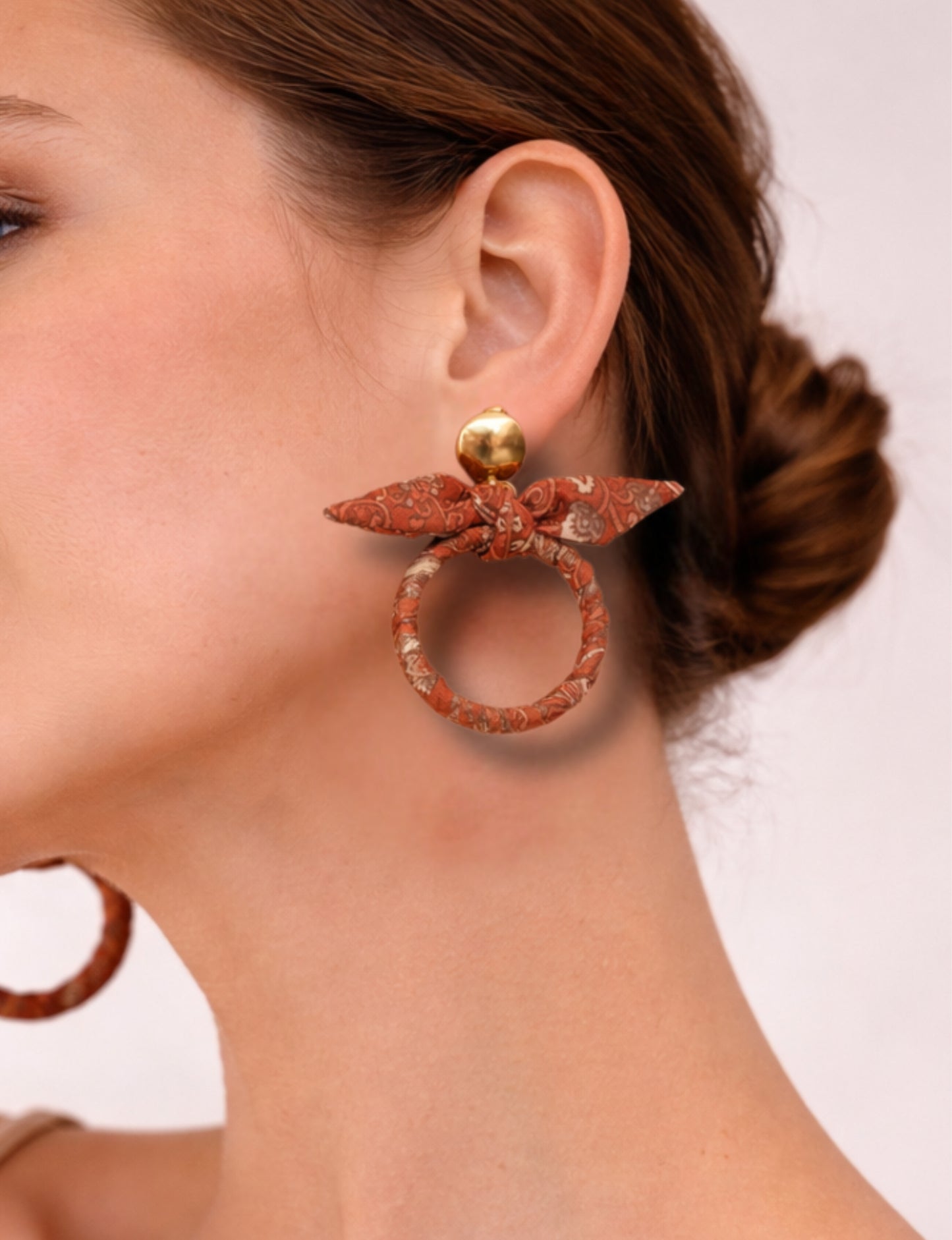 Bow earrings - Orange Tropical