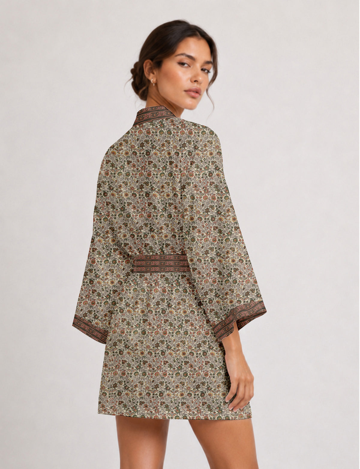 Short kimono robe - Floral