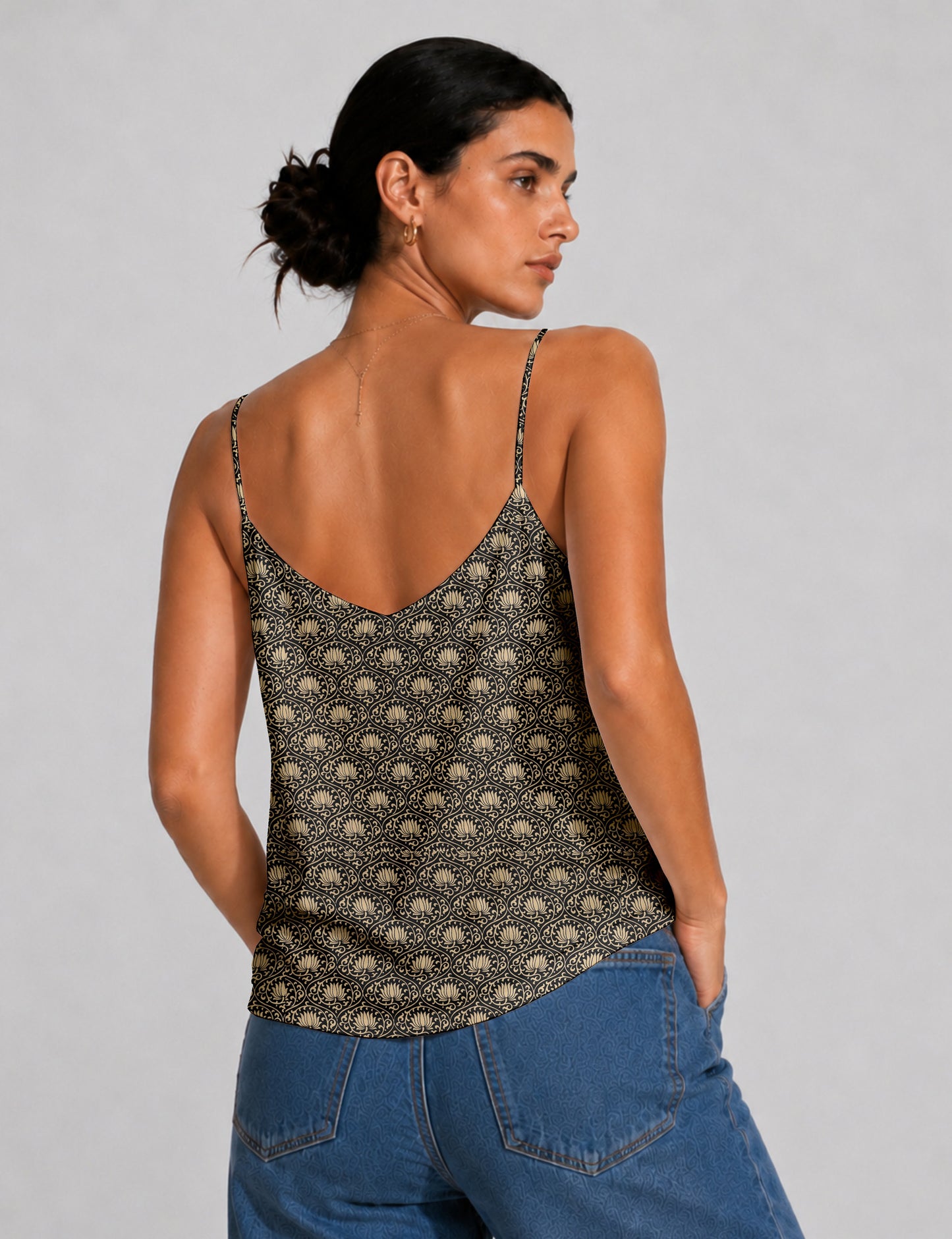 Slip top - Black Floral