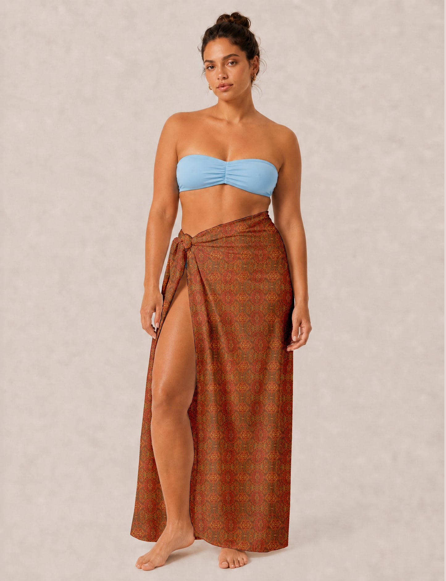 Explore sustainable elegance with our PAREO – a versatile piece for conscious fashion enthusiasts. More than an accessory, it's a statement of ethical clothing and green fashion. Ideal for getaways, this wrap-around works as a coverup, turban, or throw, showcasing our commitment to slow fashion, upcycled garments, and eco-friendly practices. Elevate your wardrobe with this eco-conscious and stylish pareo, a perfect addition to your collection of sustainable women's clothing.