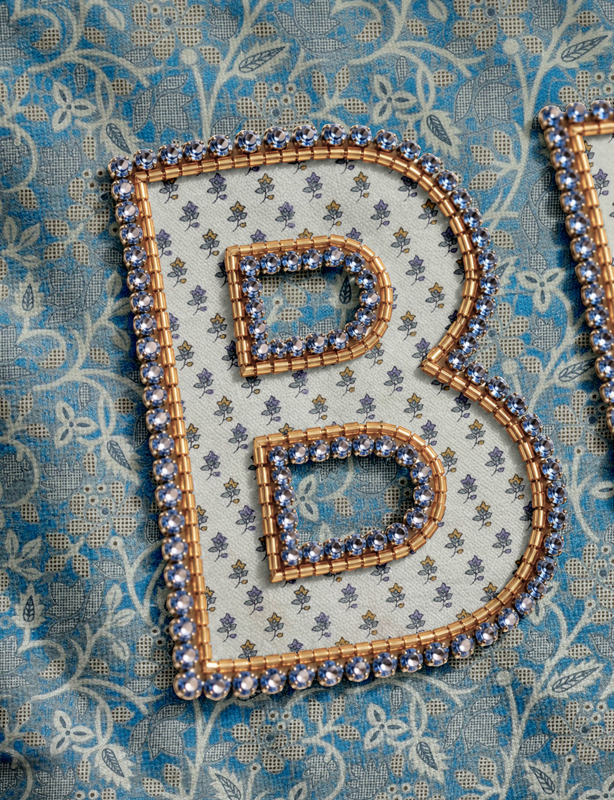 Be Kind tote bag with contrast sari fabric appliqué lettering, double shoulder straps, and front slip pocket.