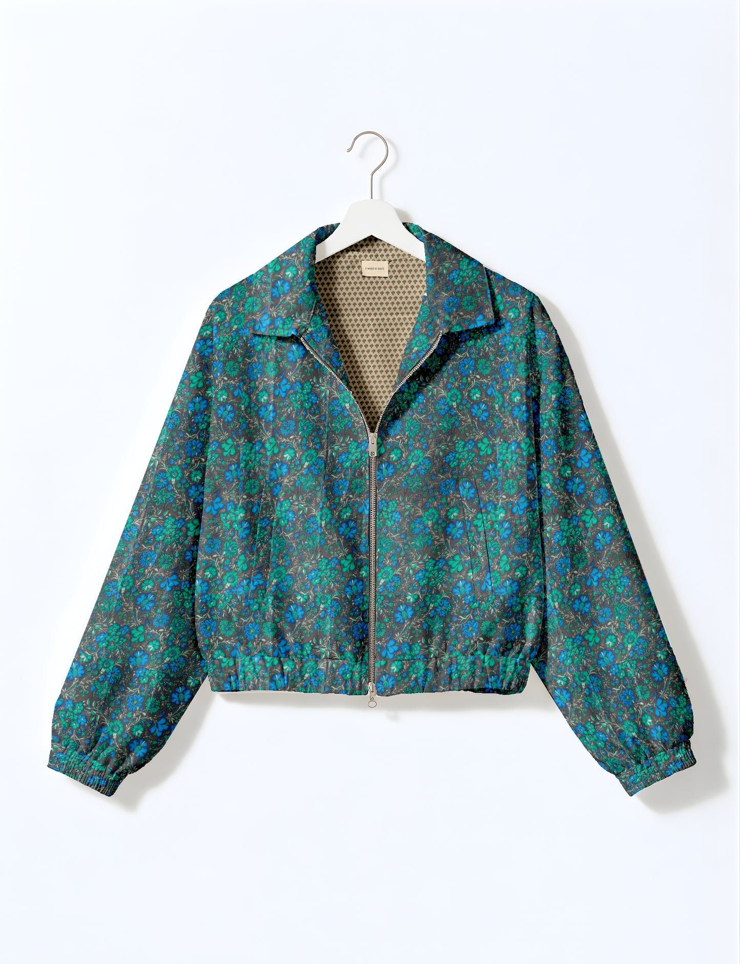 Bomber Jacket - Blue Floral