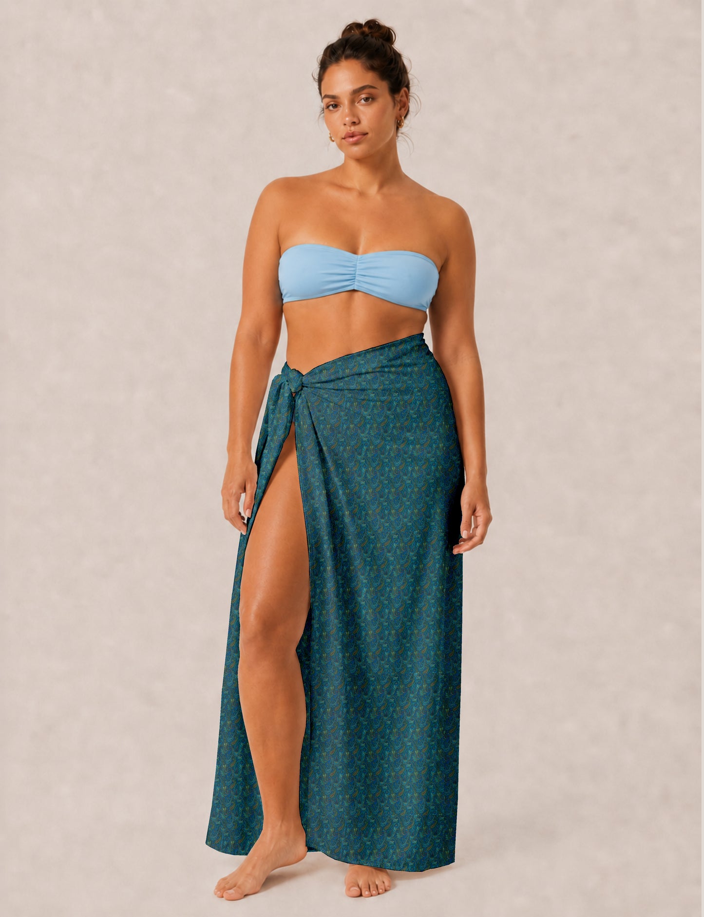Explore sustainable elegance with our PAREO – a versatile piece for conscious fashion enthusiasts. More than an accessory, it's a statement of ethical clothing and green fashion. Ideal for getaways, this wrap-around works as a coverup, turban, or throw, showcasing our commitment to slow fashion, upcycled garments, and eco-friendly practices. Elevate your wardrobe with this eco-conscious and stylish pareo, a perfect addition to your collection of sustainable women's clothing.
