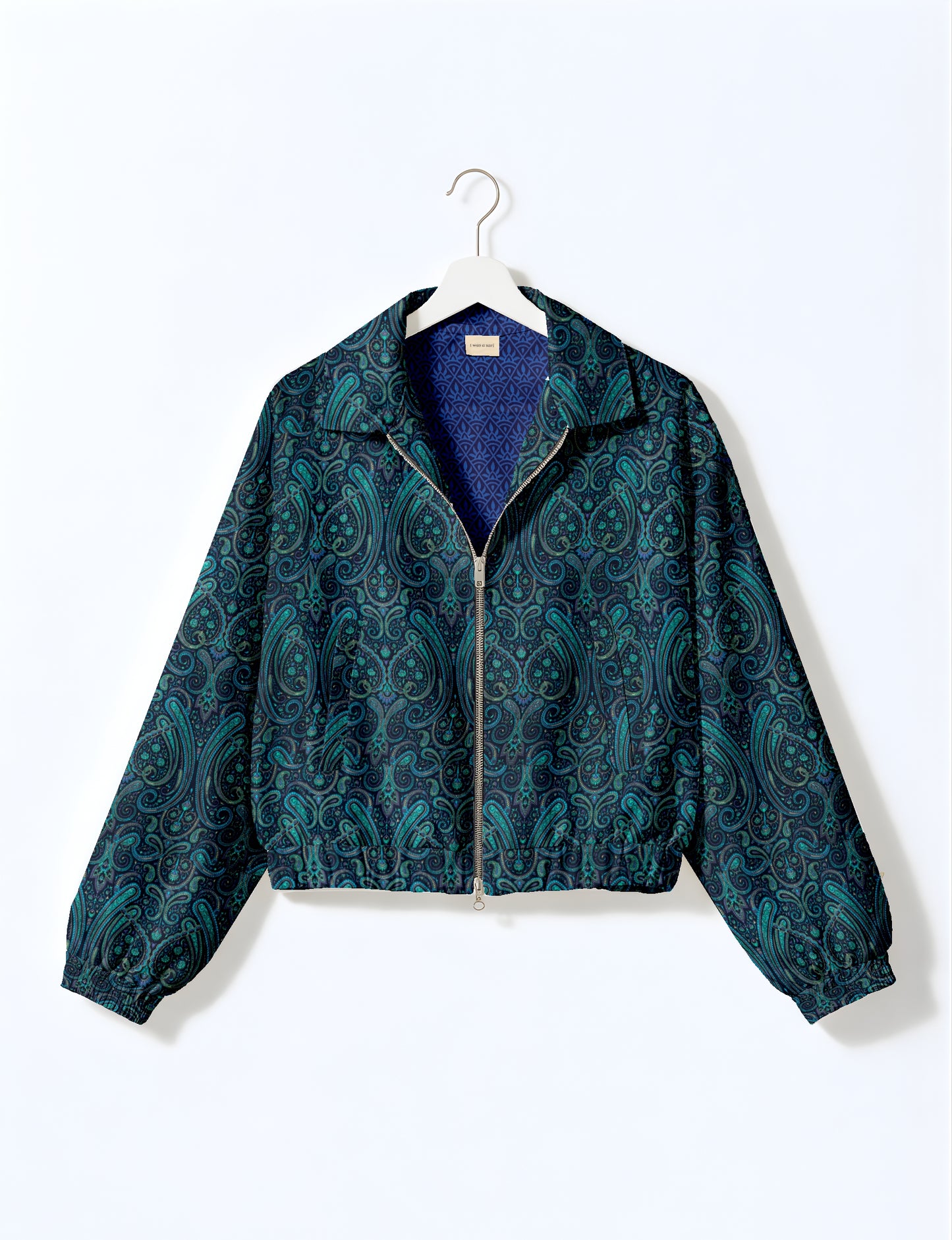 Bomber Jacket - Blue Paisley