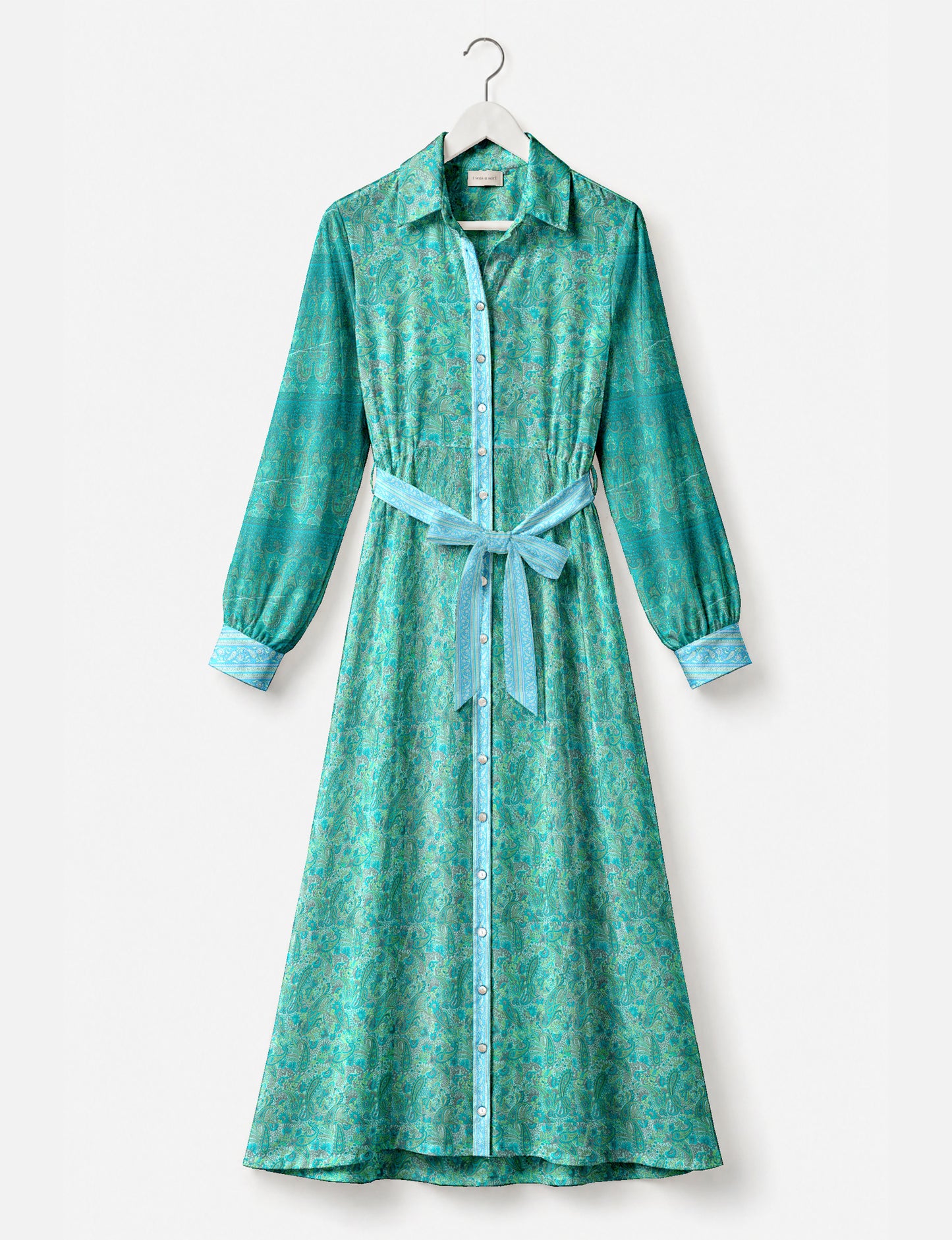 Long shirt dress - Blue Paisley