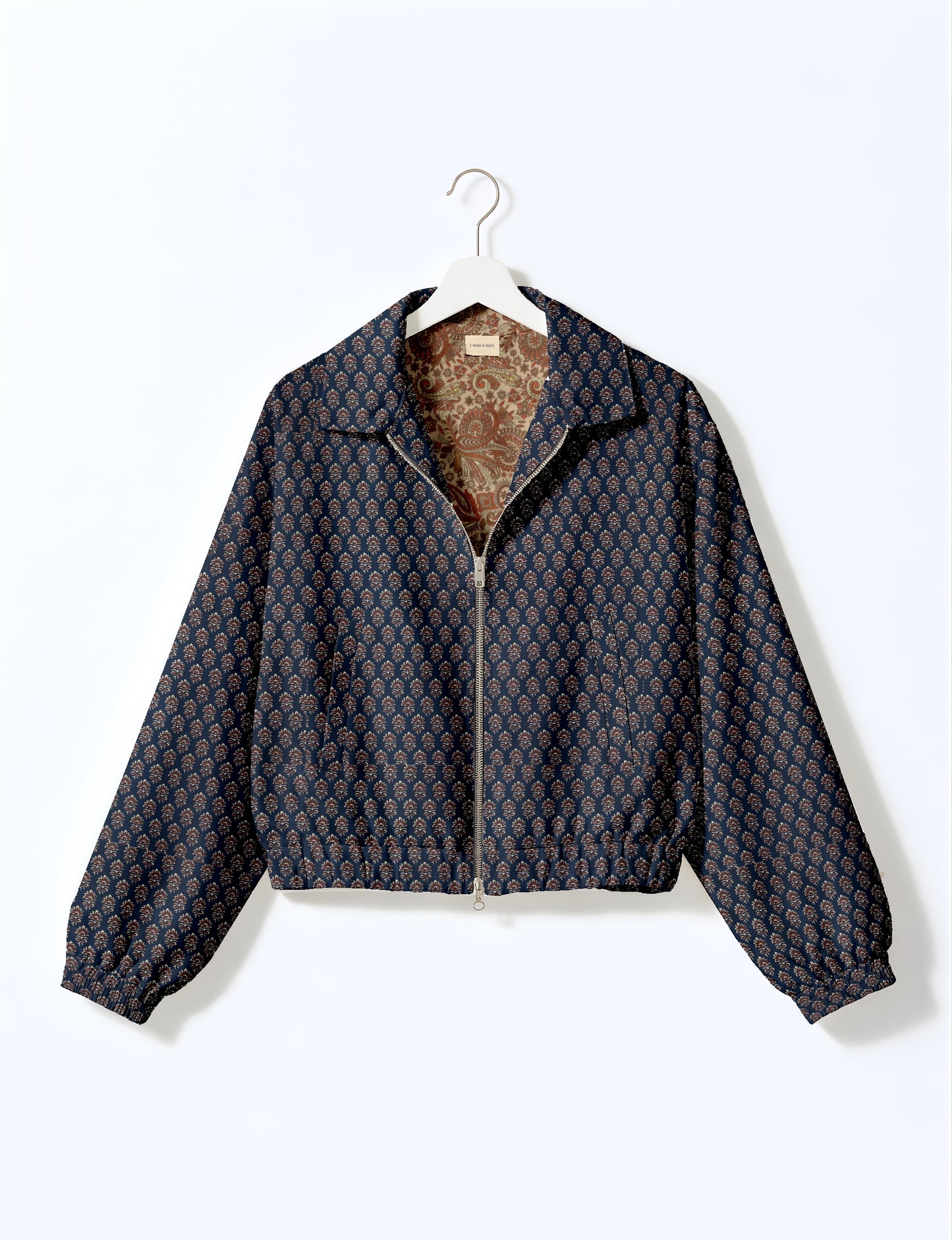 Bomber Jacket - Blue Floral