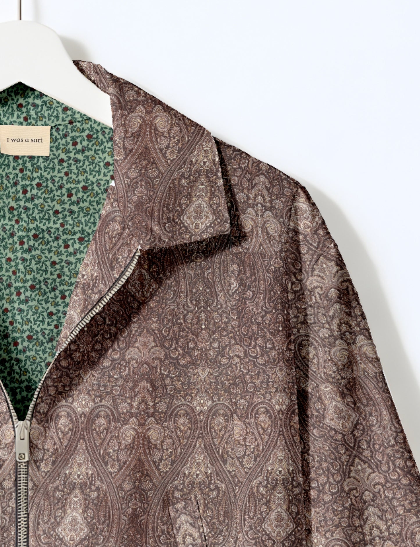 Bomber Jacket - Brown Indian Ethnic