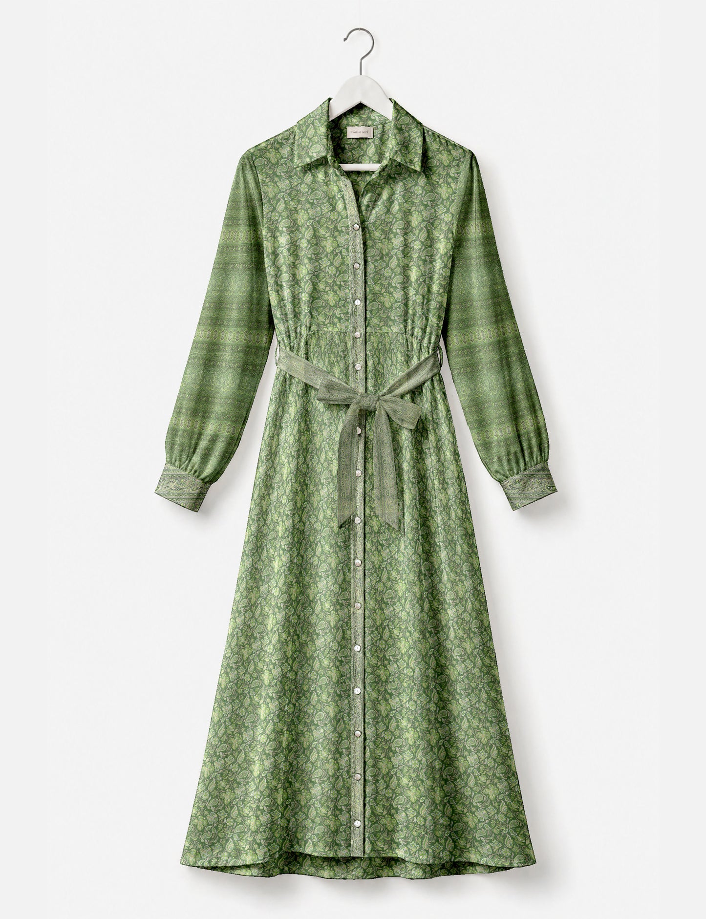 Long shirt dress - Green Floral