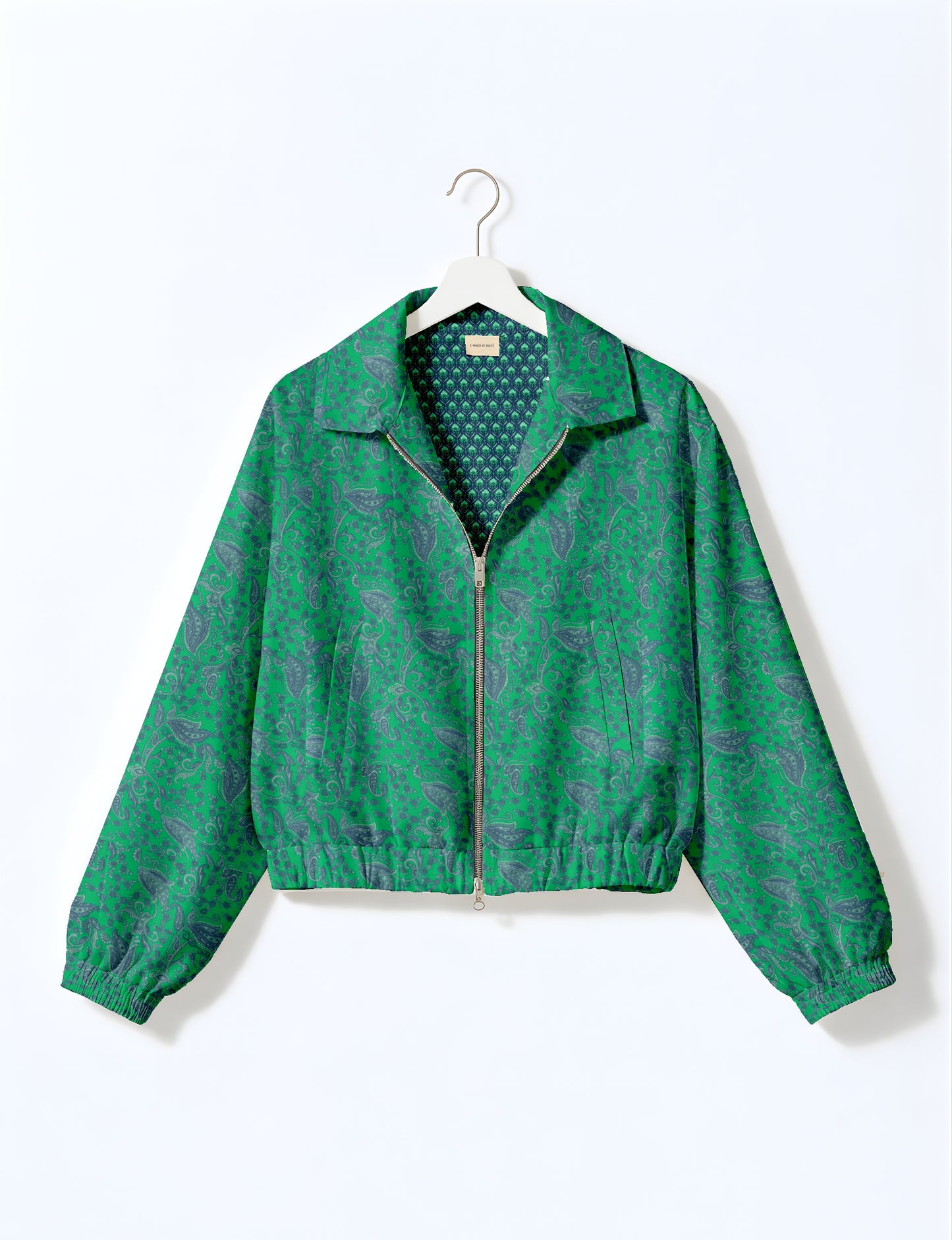 Bomber Jacket - Blue Paisley