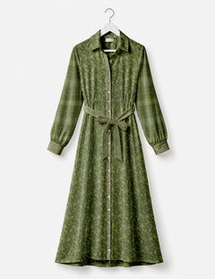 Long shirt dress - Yellow Tropical