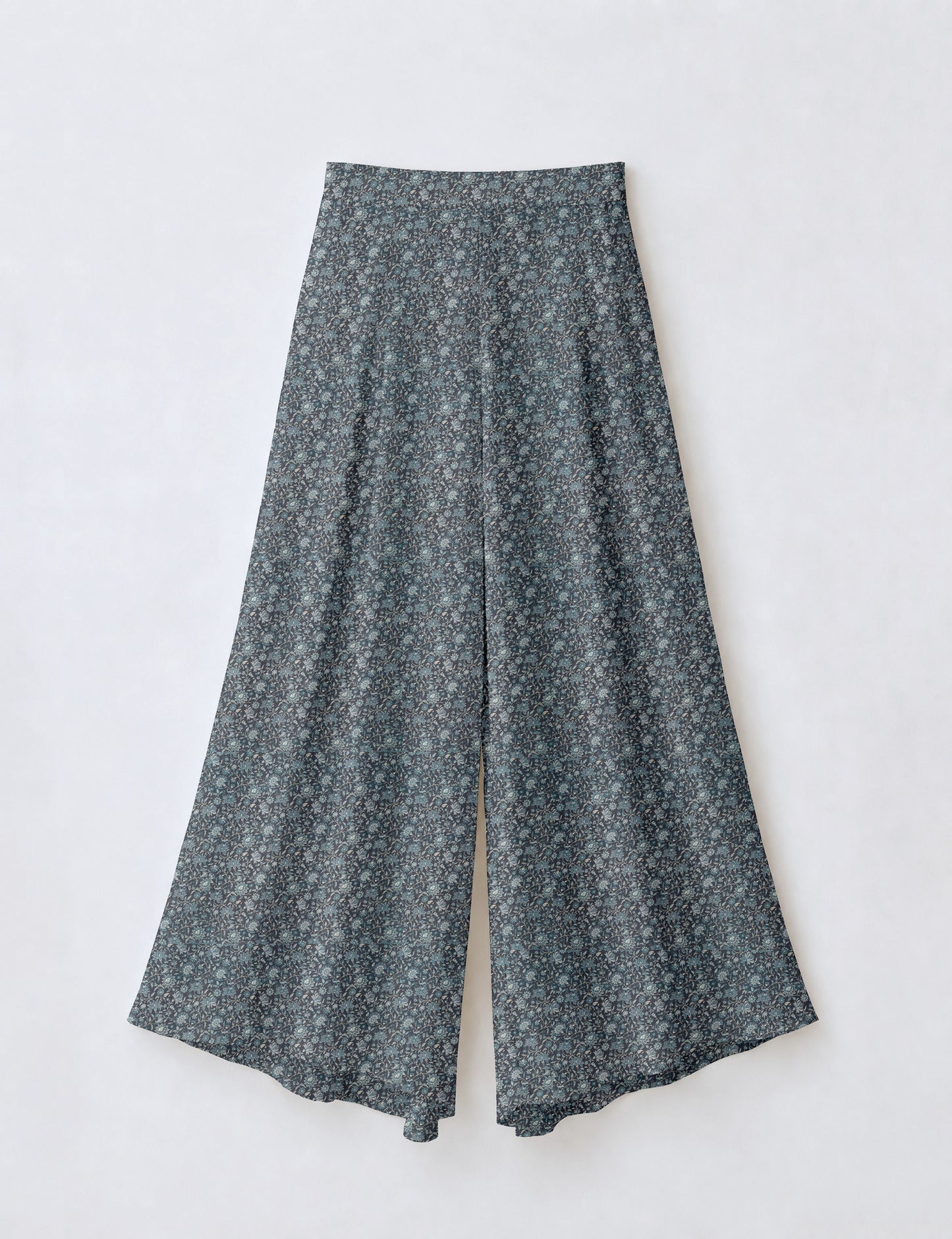 Wide Leg Palazzo Trousers - Grey Tropical