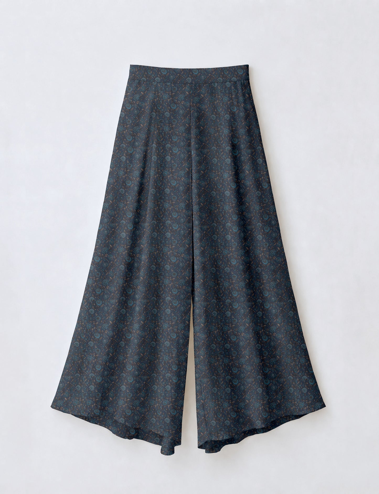 Wide Leg Palazzo Trousers - Grey Grey