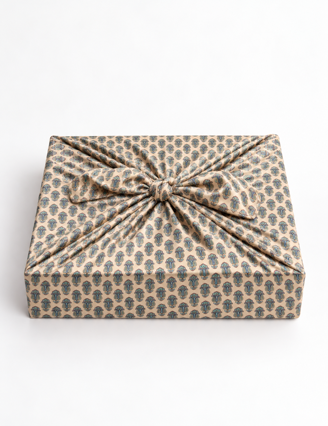 A delicately handcrafted wrap made from recycled sari offcuts, blending sustainable fashion with conscious design. This eco-friendly product showcases the beauty of upcycling and green fashion, making it a perfect accessory for those supporting circular fashion and products made from textile waste.