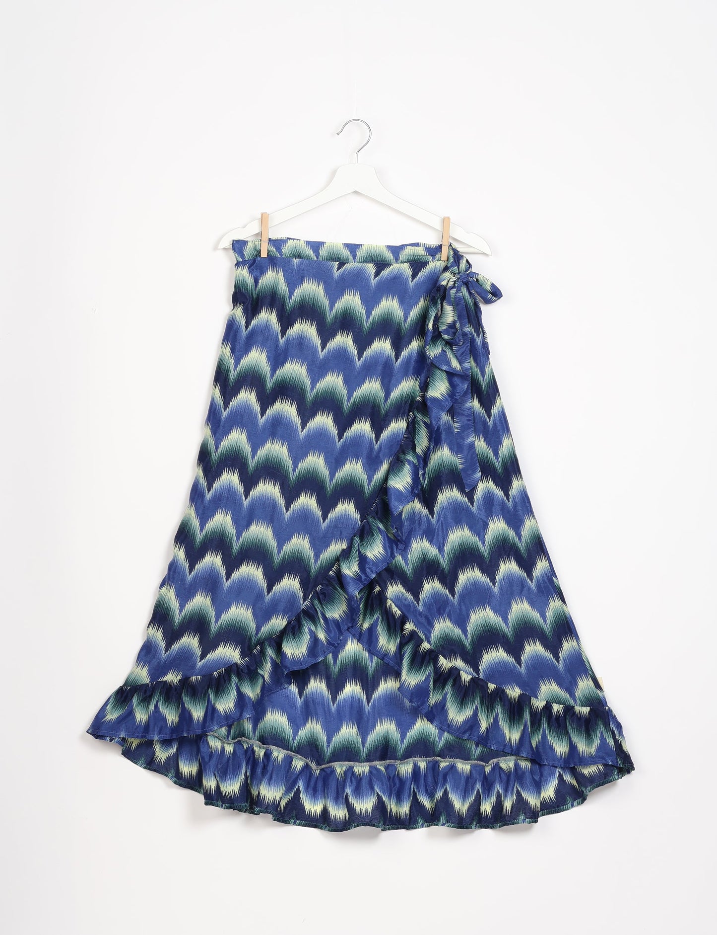 Frill Skirt Set - Blue Ikat