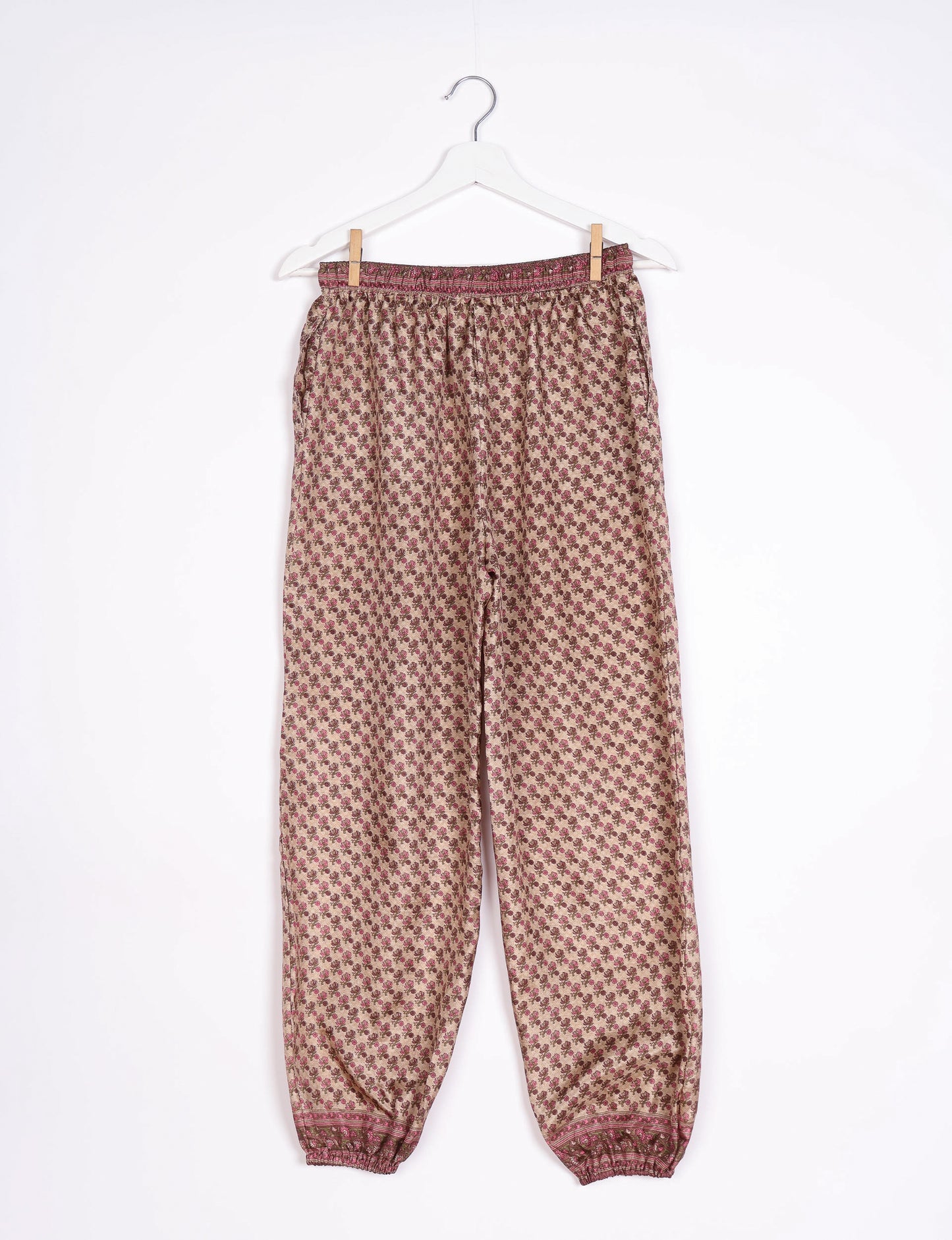 Jogger Pants - Beige Micro Design