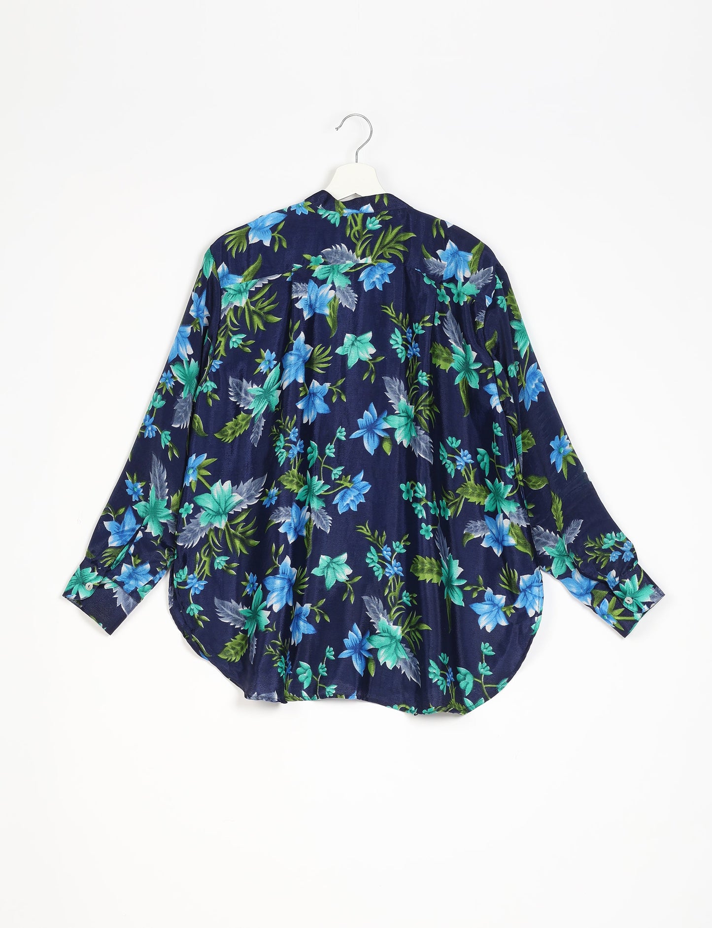 Longline Shirt - Blue Floral