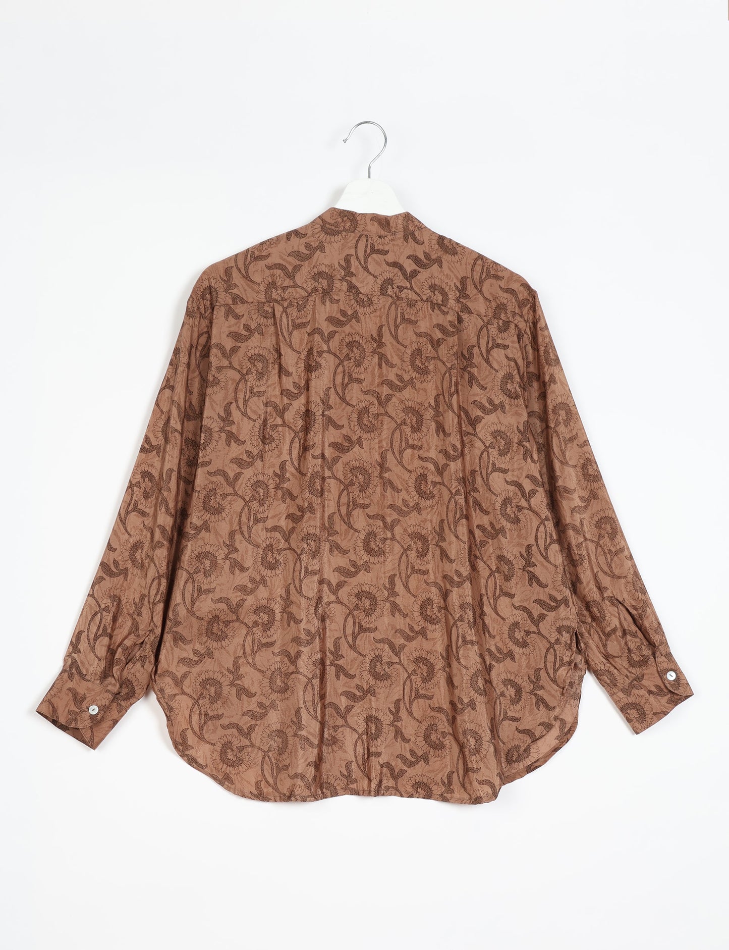 Longline Shirt - Brown Tropical