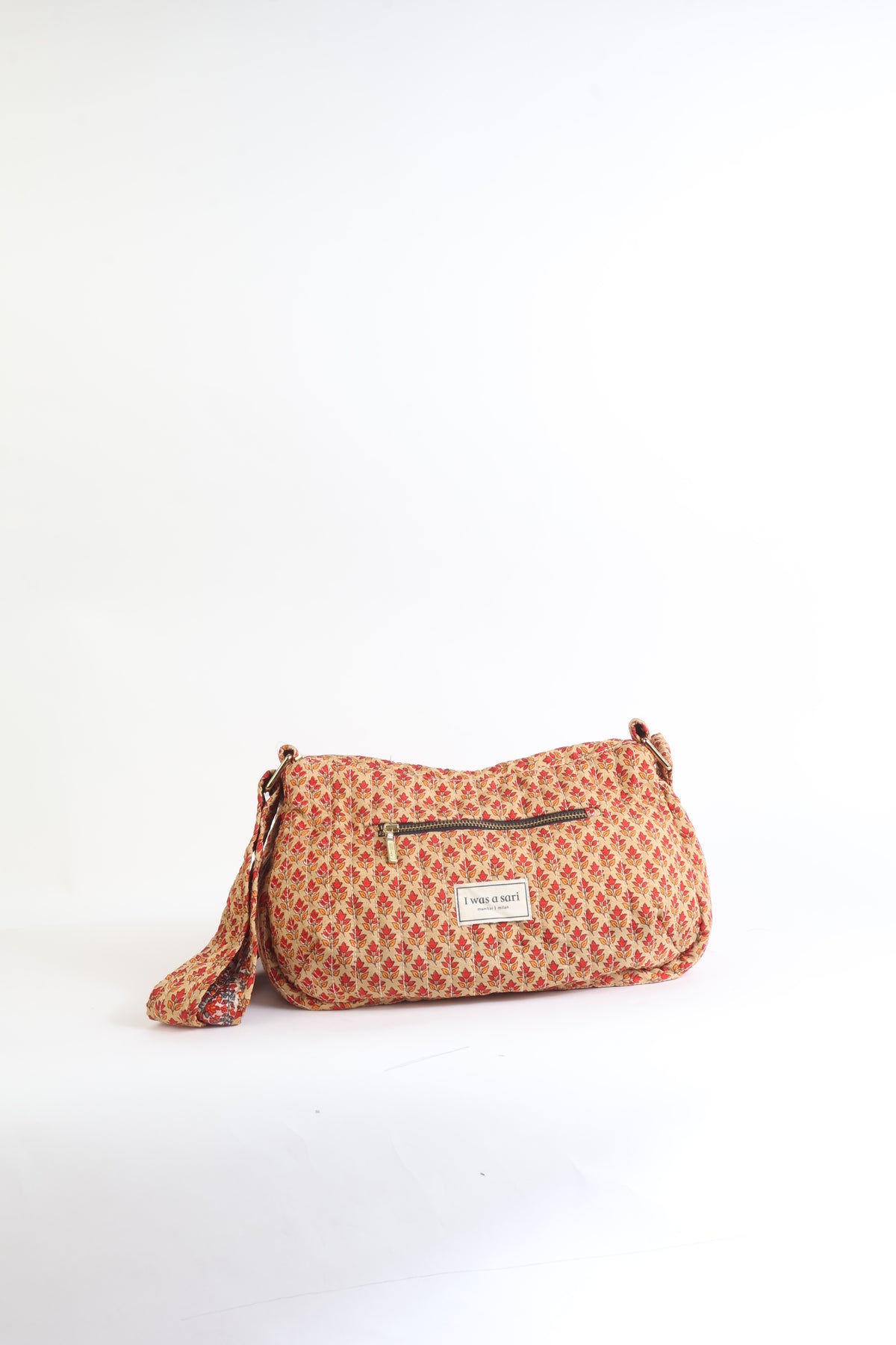 Quilted sling bag - Orange Tropical