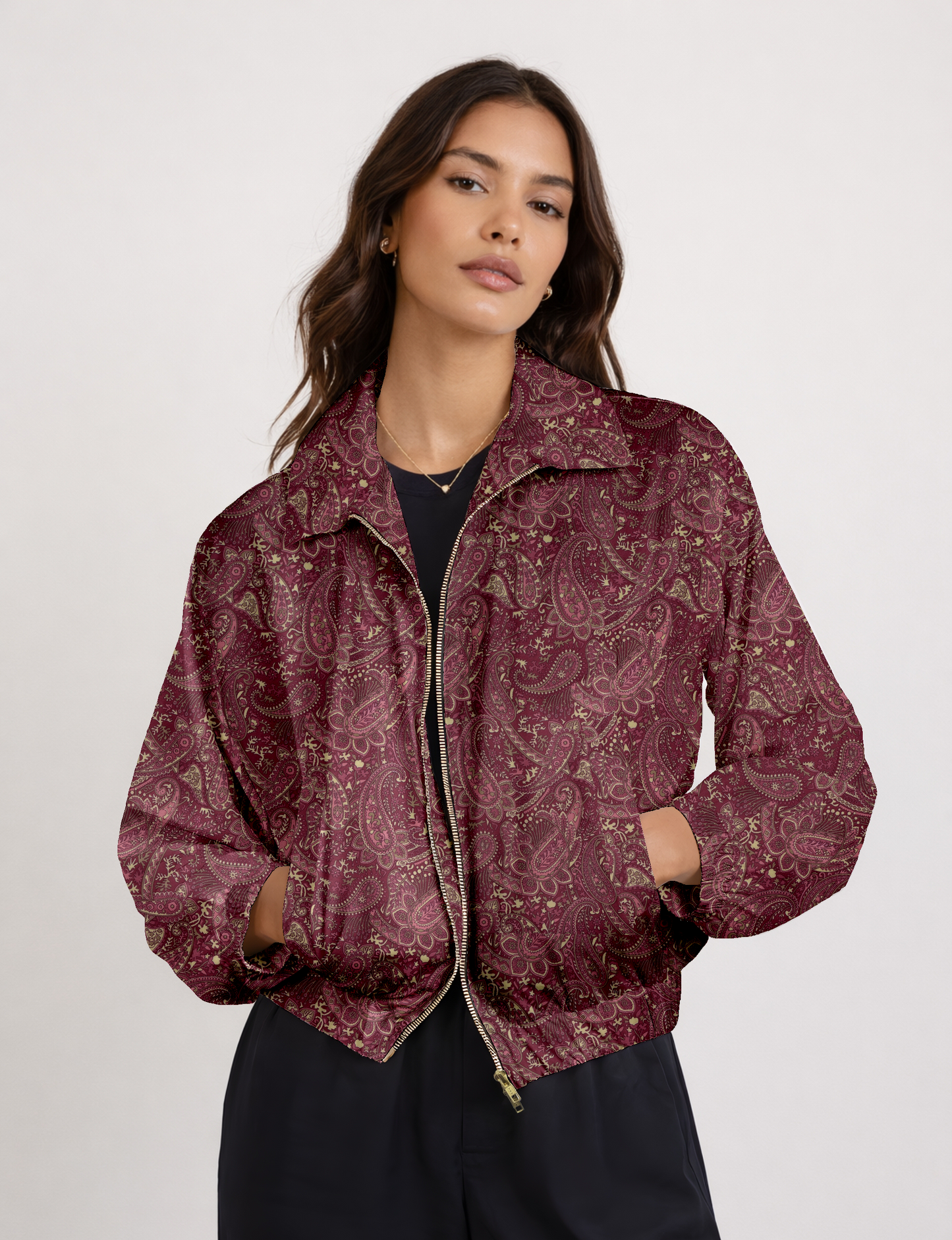 Bomber Jacket - Pink Paisley