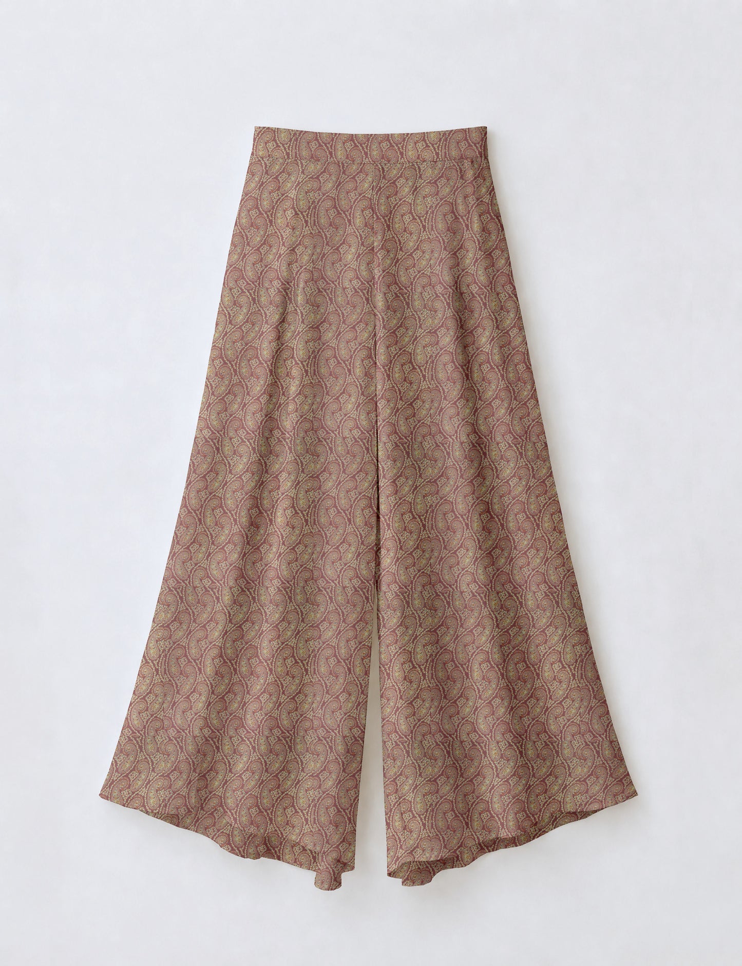Wide Leg Palazzo Trousers - Pink Paisley