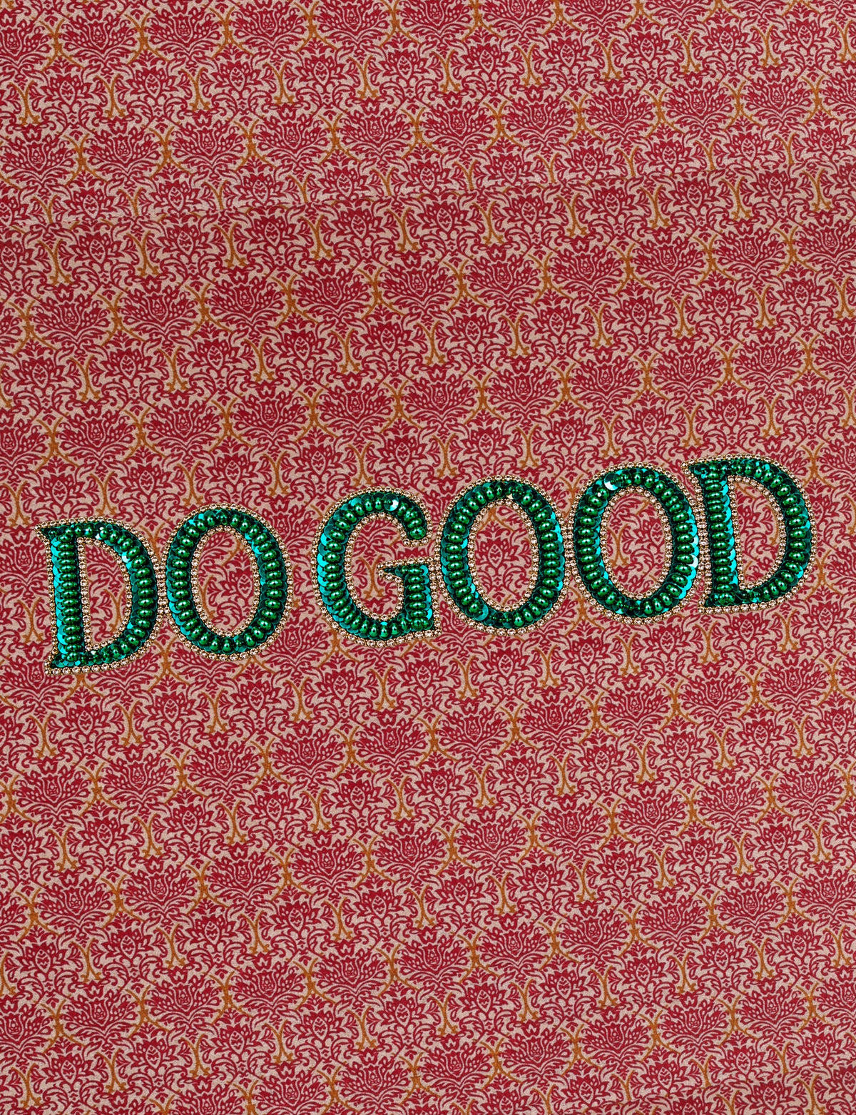 Structured DO GOOD work tote bag featuring embroidered appliqué lettering on the front, double padded shoulder handles and an internal zippered pocket.
