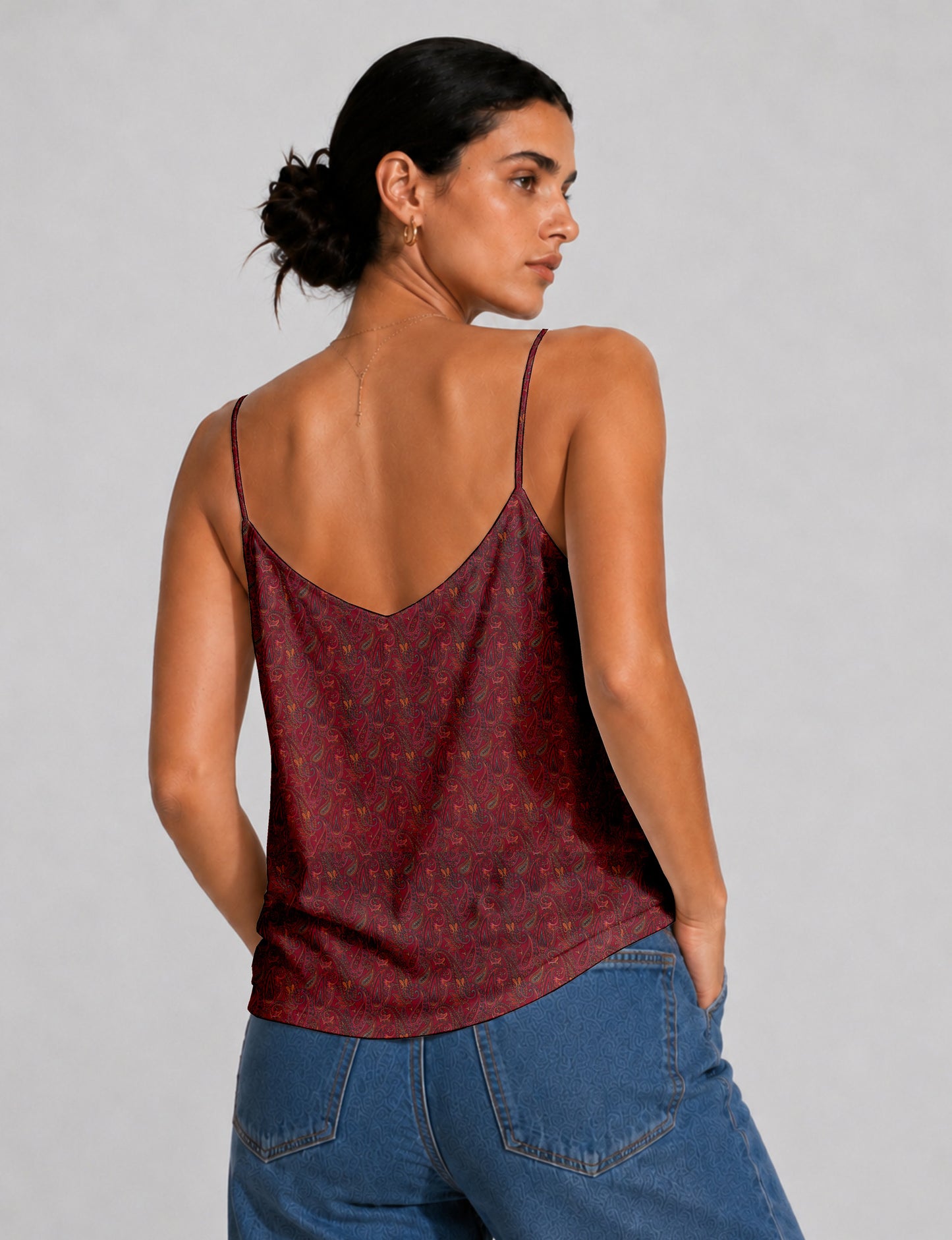 Slip top - Red Paisley