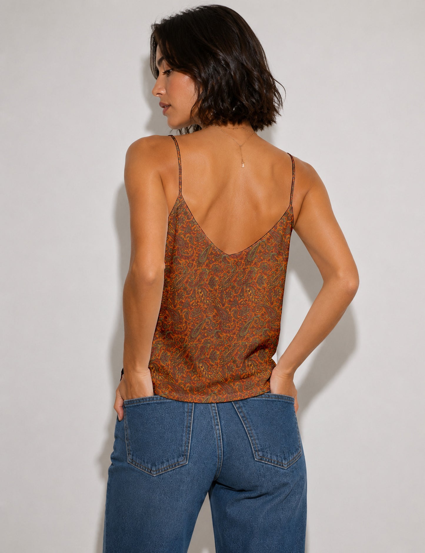 Slip top - Yellow Paisley
