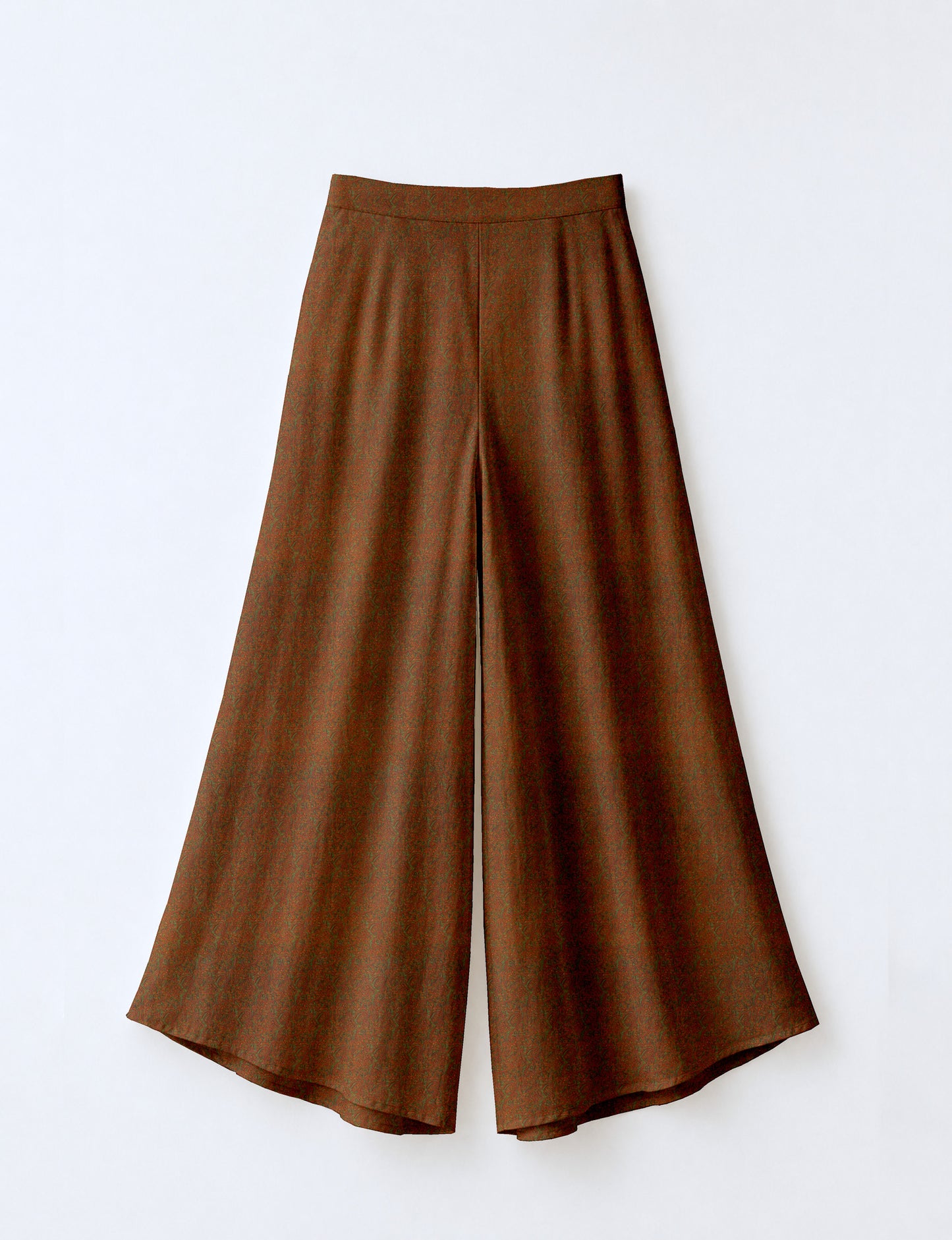 Wide Leg Palazzo Trousers - Yellow Tropical