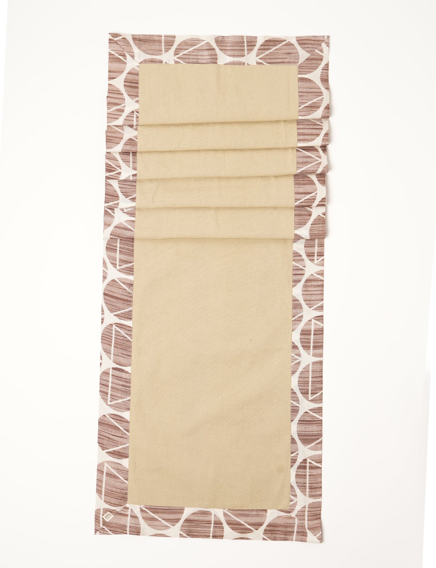 Crafted with care, our 160x40 cm reversible table runner is a blend of 100% cotton canvas and upcycled sari fabric. Ethical, green, and designed for sustainability, this piece adds a unique touch to your dining setup, sparking conversations about eco-friendly living.