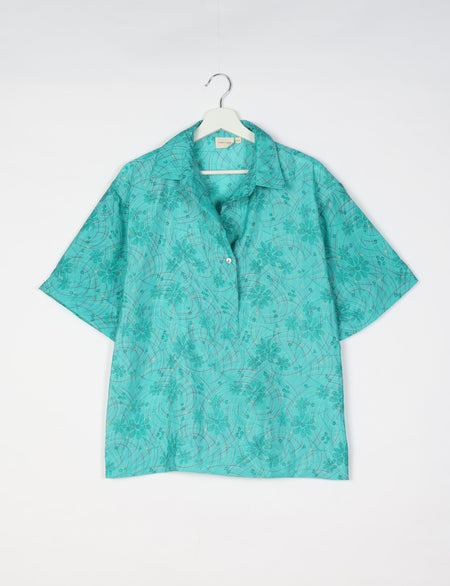 Broad placket oversized shirt