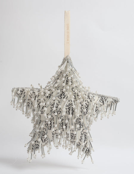 Silver colored star ornament