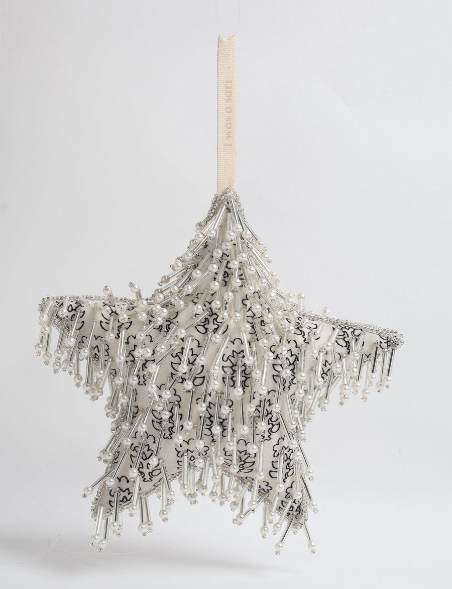 Silver colored star ornament