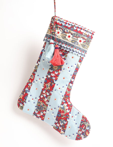 Grid christmas stocking