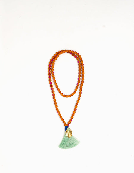 Beaded tassel necklace