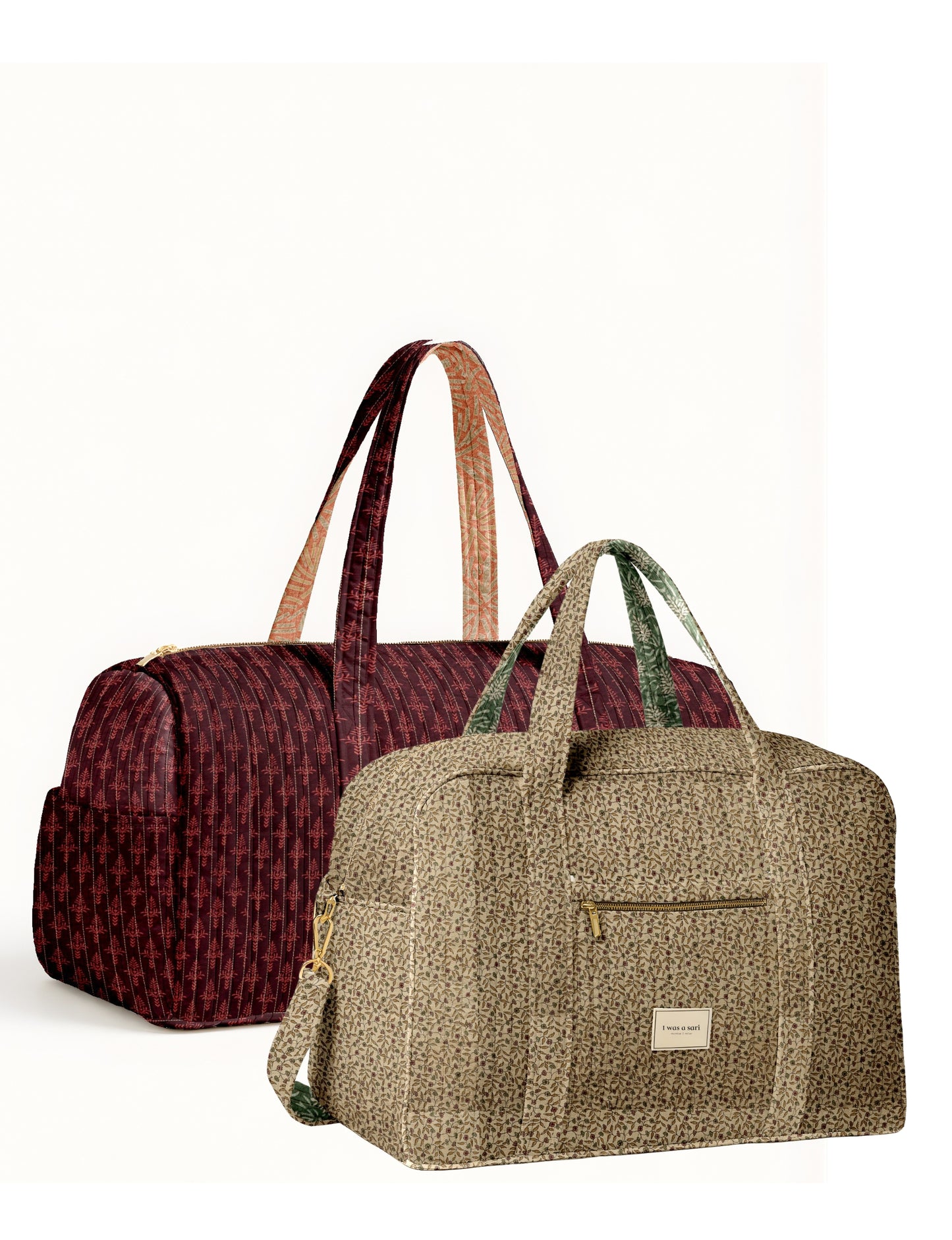 Twin travel bag set (Duffle and Barrel) - Assorted Micro Design