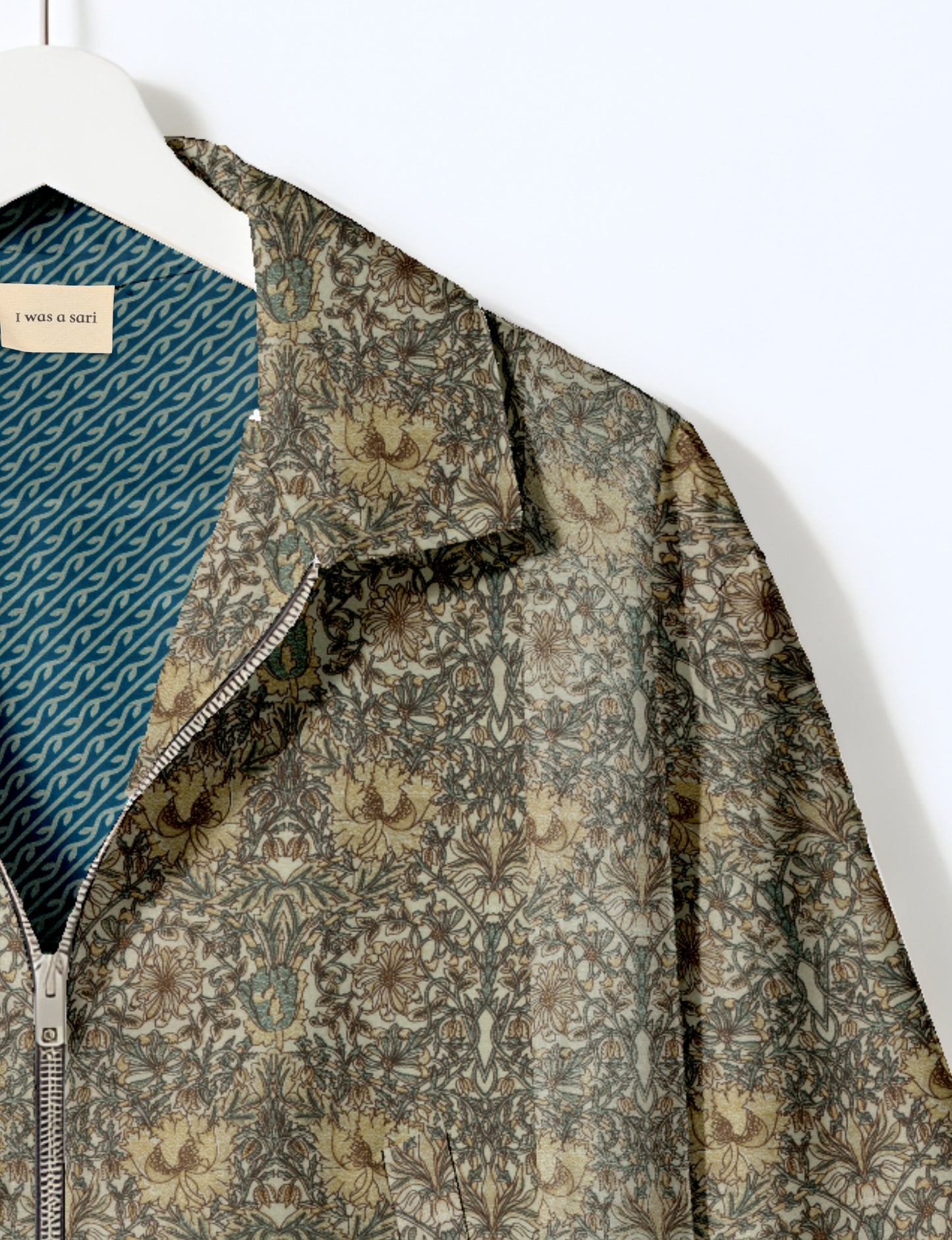 Bomber Jacket - Beige Floral