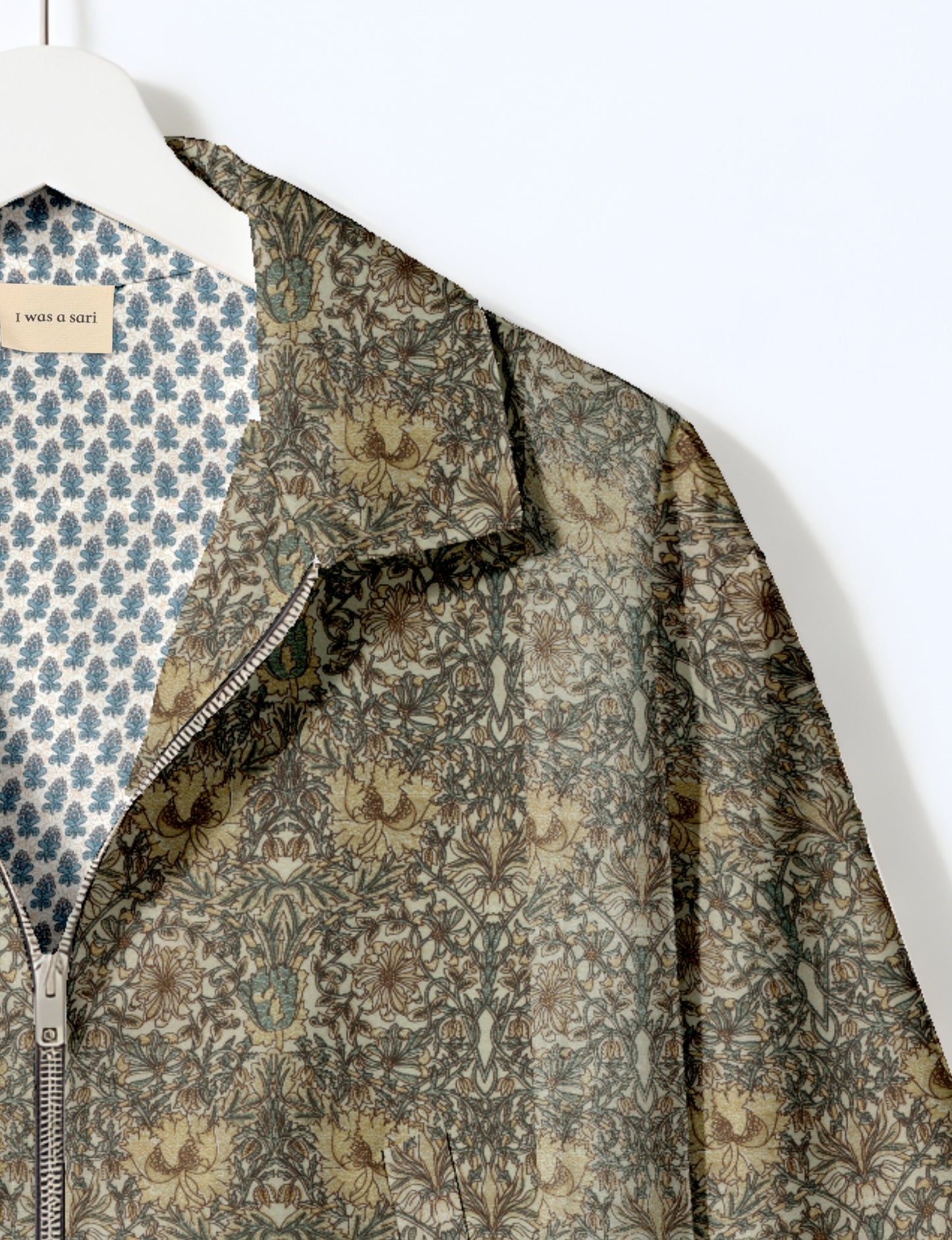 Bomber Jacket - Beige Floral