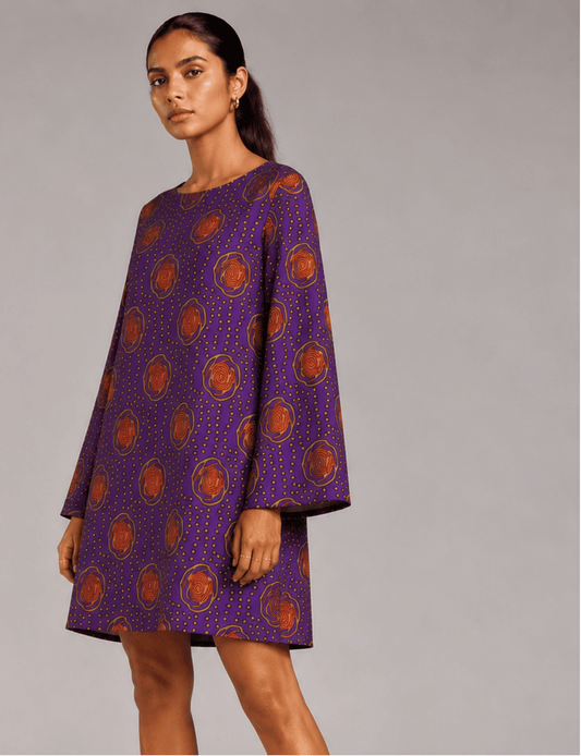 Swing Dress - Purple Floral