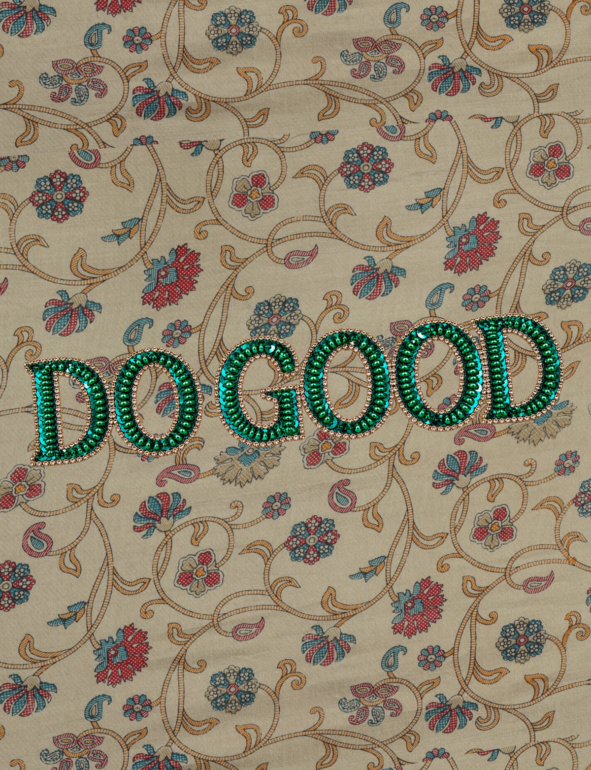 Structured DO GOOD work tote bag featuring embroidered appliqué lettering on the front, double padded shoulder handles and an internal zippered pocket.