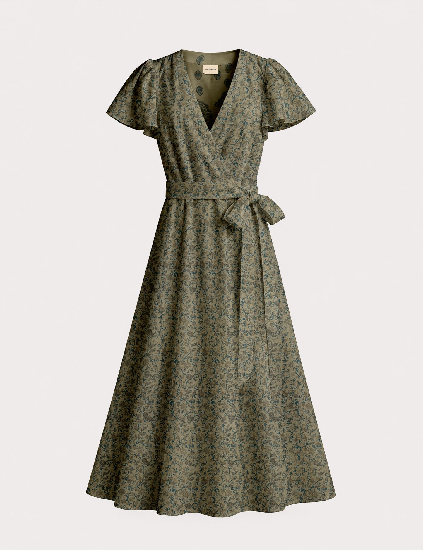 Wrap dress - Beige Indian Ethnic
