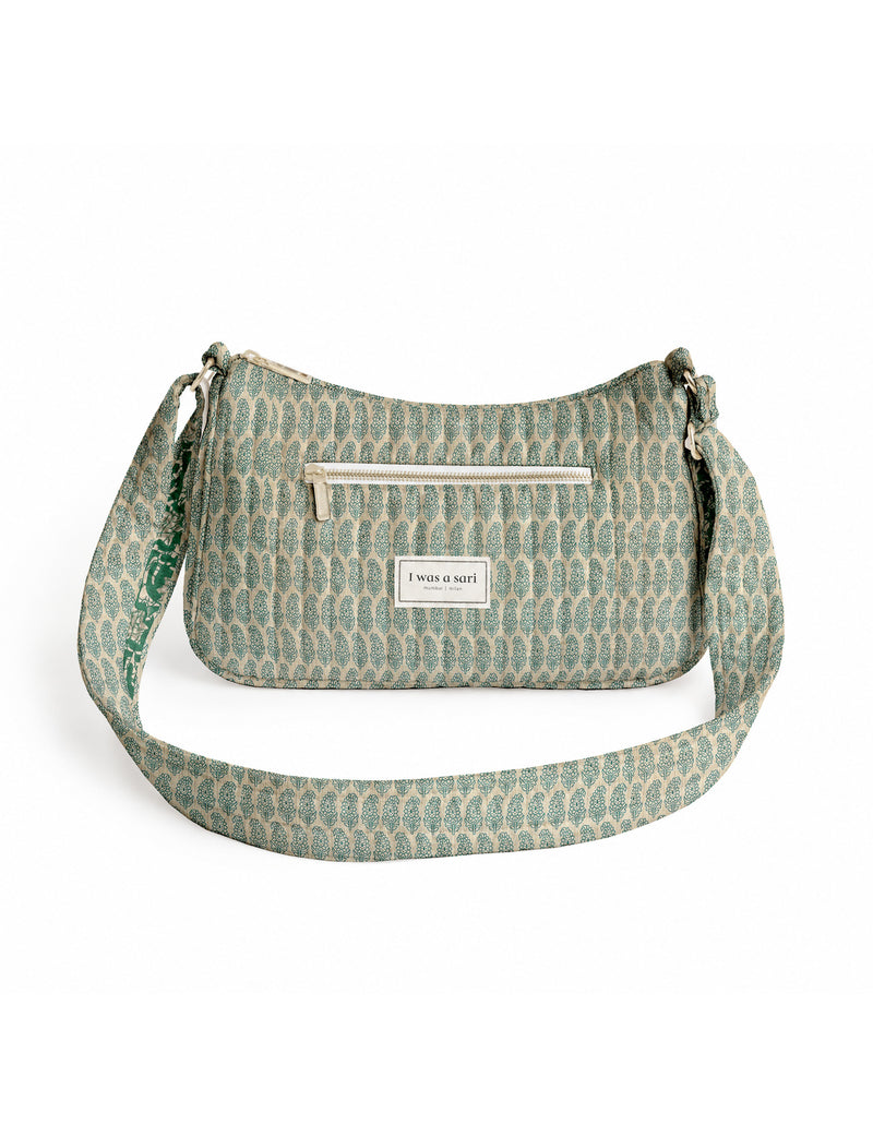 Quilted sling bag - Beige Paisley