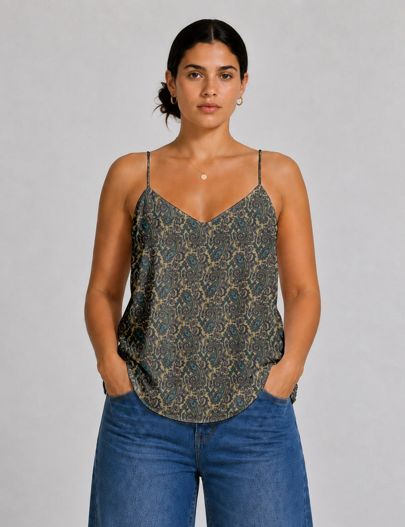 Slip top - Beige Paisley