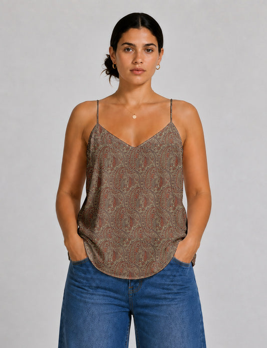 Slip top - Beige Paisley