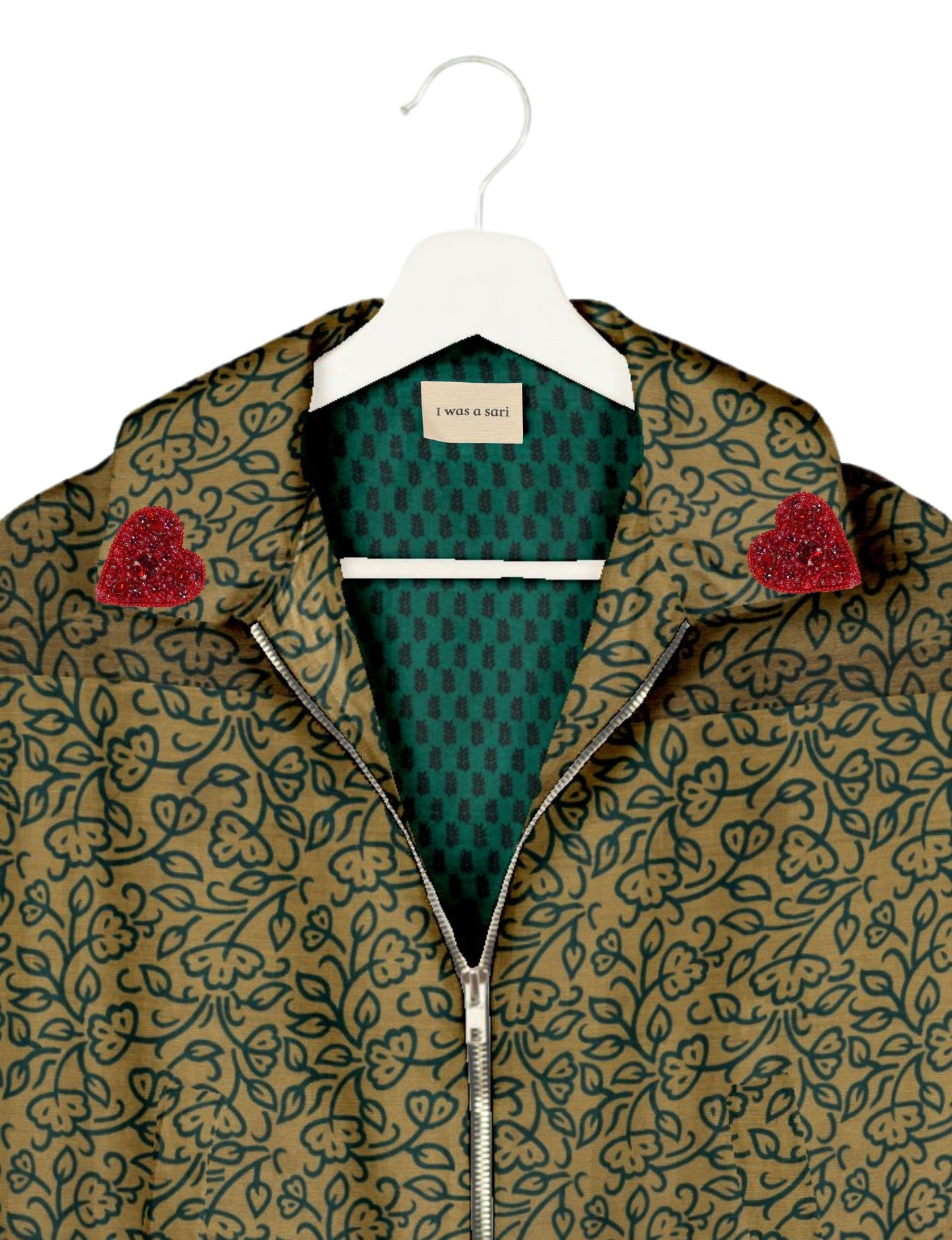 Make a bold statement with our Heart Drop Earrings, a symbol of conscious luxury and ethical fashion. Handcrafted using the intricate Aari embroidery technique, these earrings are made from upcycled sari fabric, embracing slow fashion and zero waste clothing. Elevate your look with sustainable apparel that supports fair trade fashion while reducing textile waste. Choose eco-friendly fashion that speaks of love, artistry, and responsibility.