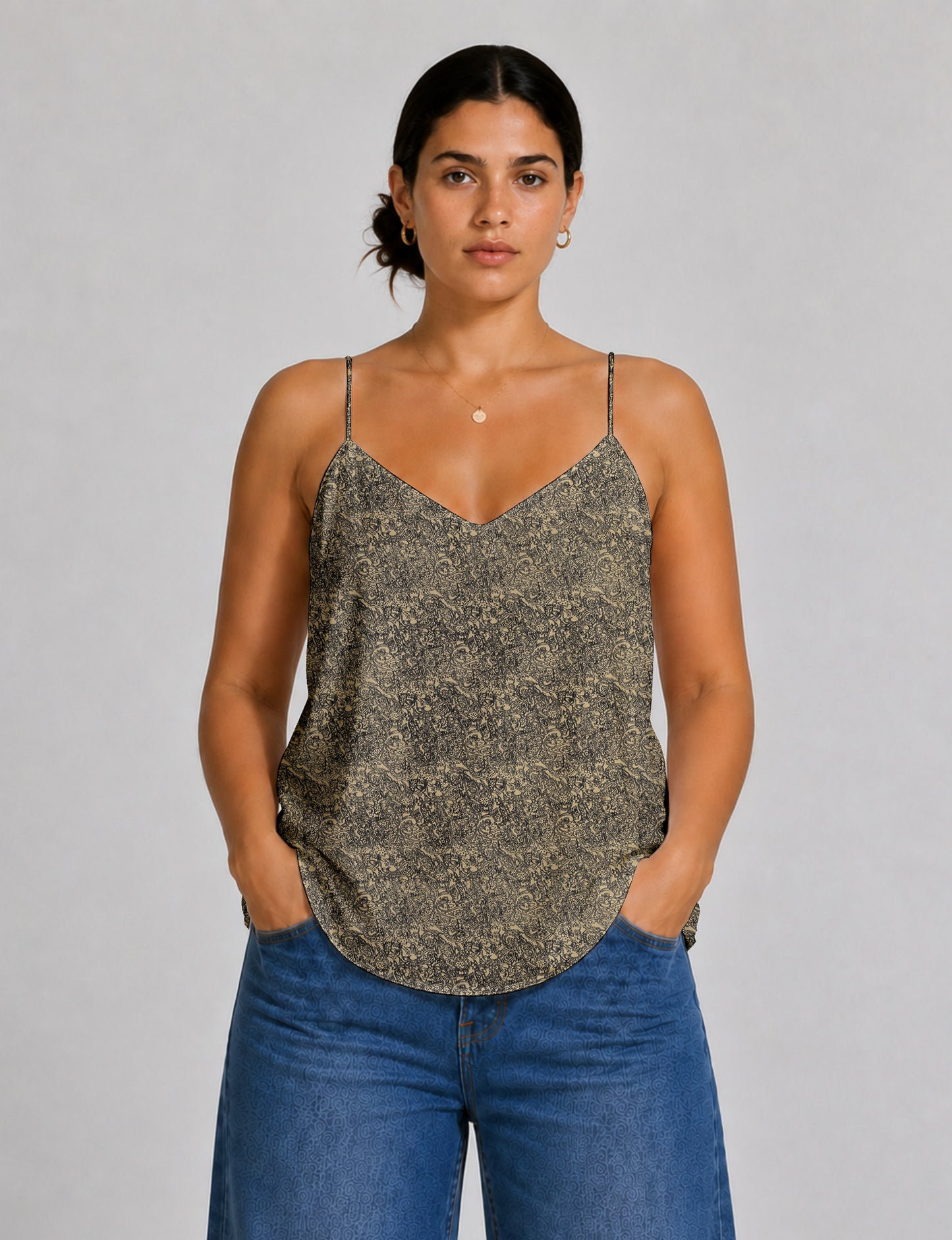 Slip top - Beige Tropical