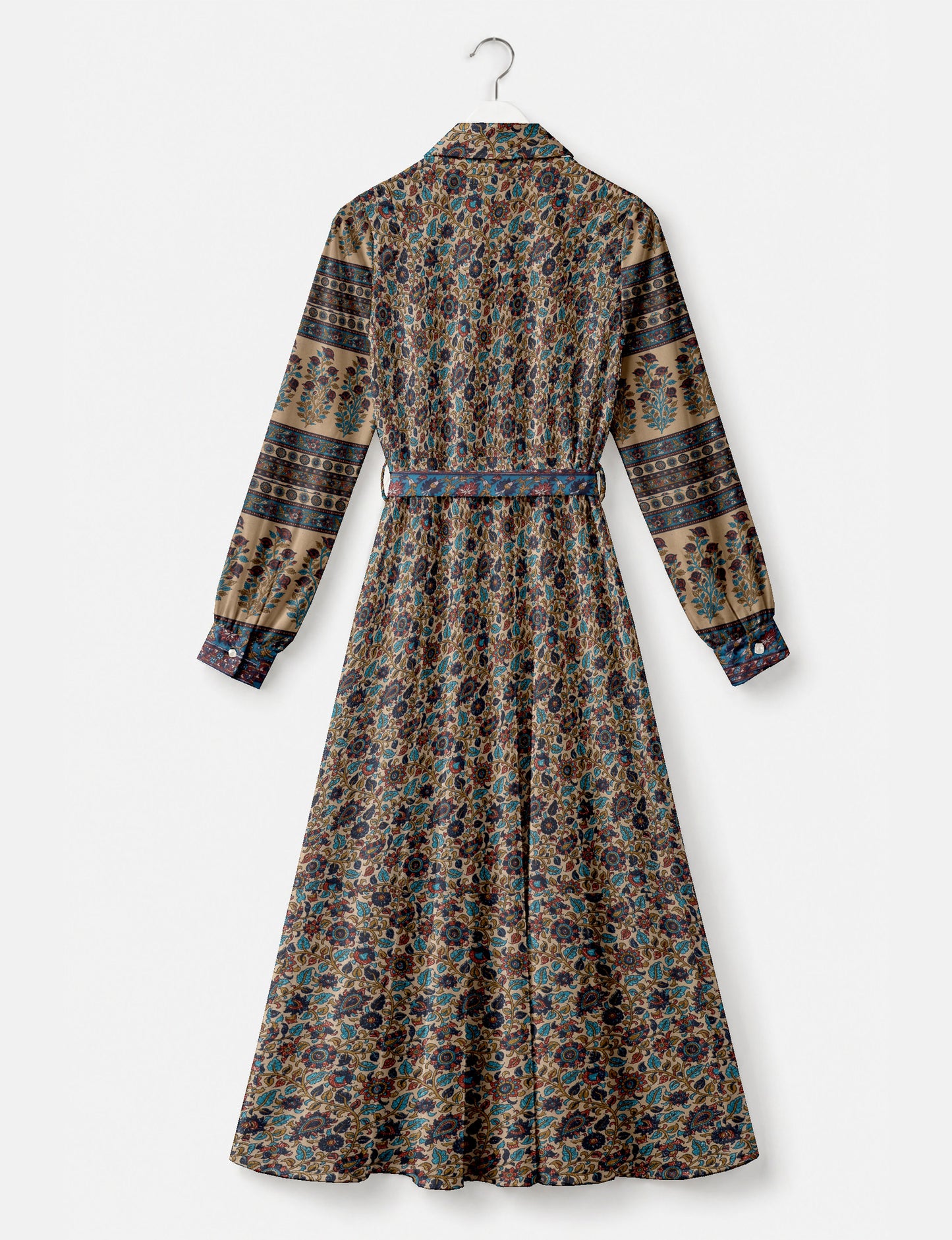Long shirt dress - Beige Tropical