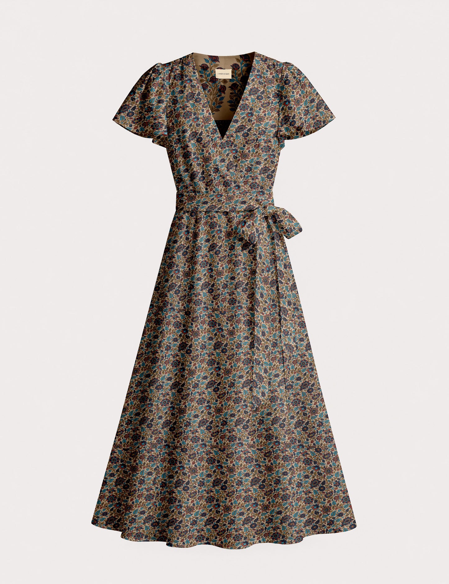 Wrap dress - Beige Tropical