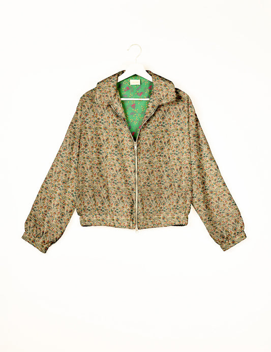 Bomber Jacket - Beige Tropical