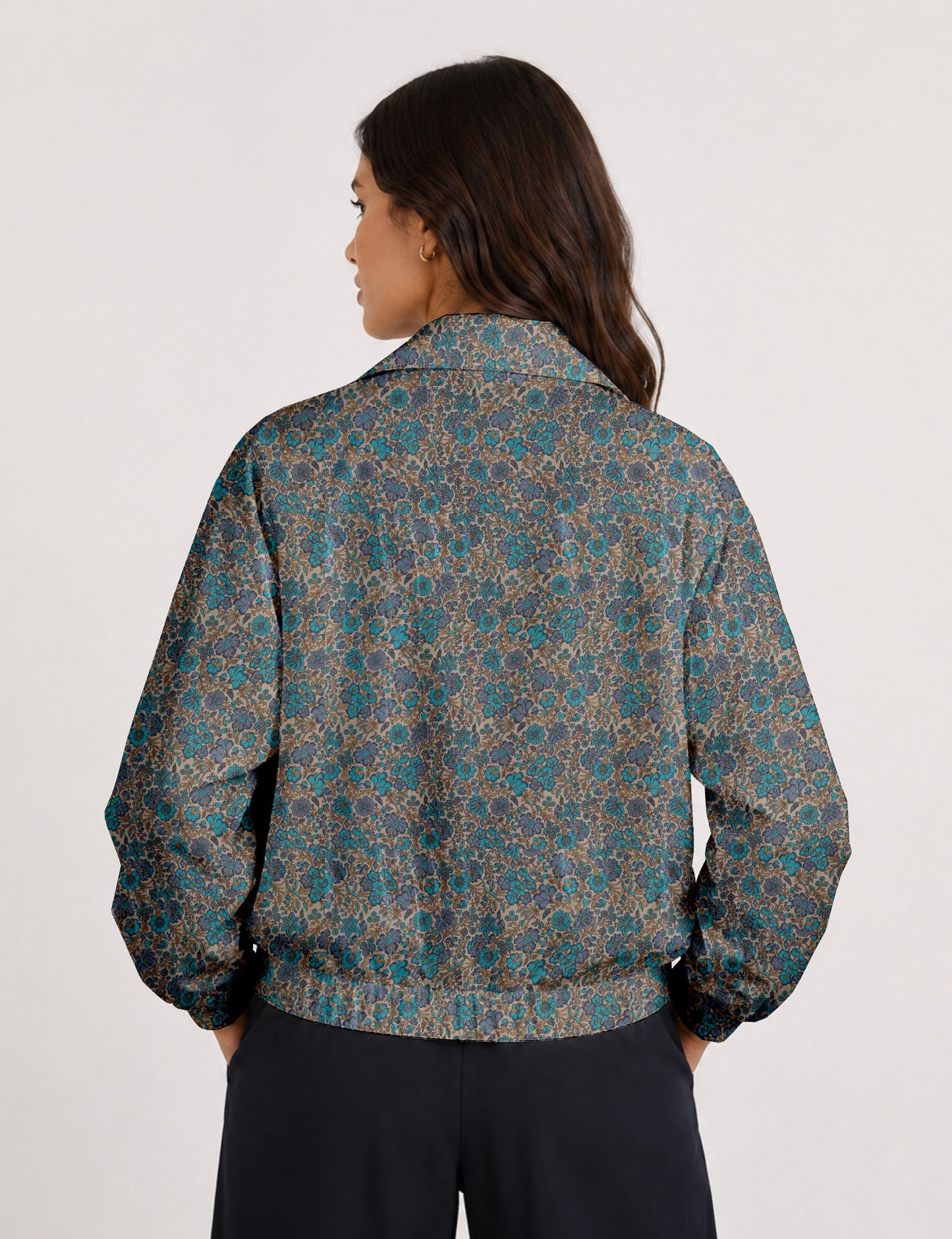 Bomber Jacket - Beige Tropical