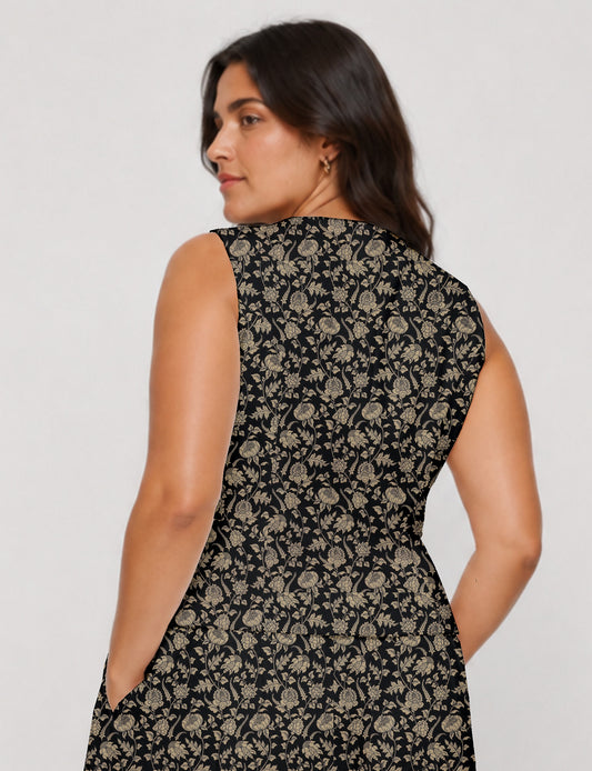 Women's fitted waistcoat with V-neck, single-breasted button closure, tailored silhouette, and pointed hem in sustainable fashion.